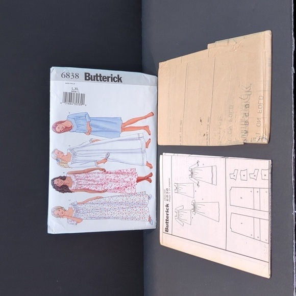 BUTTERICK PATTERNS B6838 Misses'/Misses' Nightgown, Size (L-XL) New Uncut - Picture 4 of 4